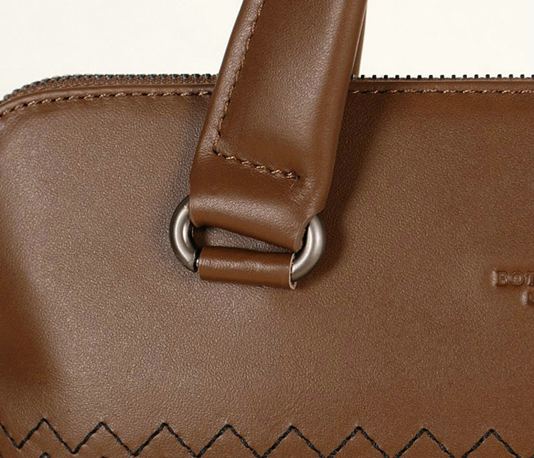 Bottega Veneta intrecciato VN briefcase 1153068-1 black&khaki